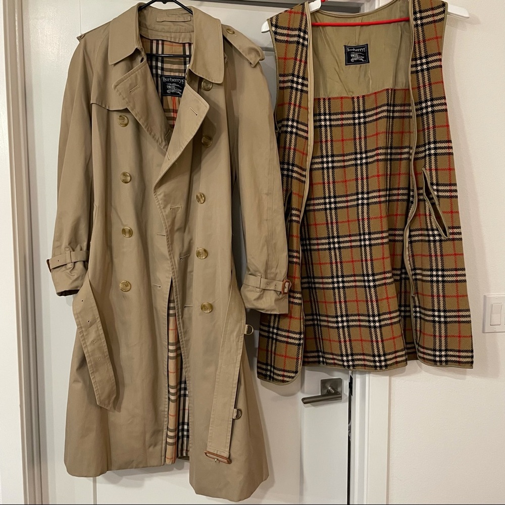 Sold vintage Burberry trench coat jacket